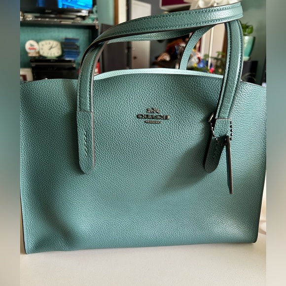 Coach Dark Turquoise Leather Bag - Picture 1 of 16